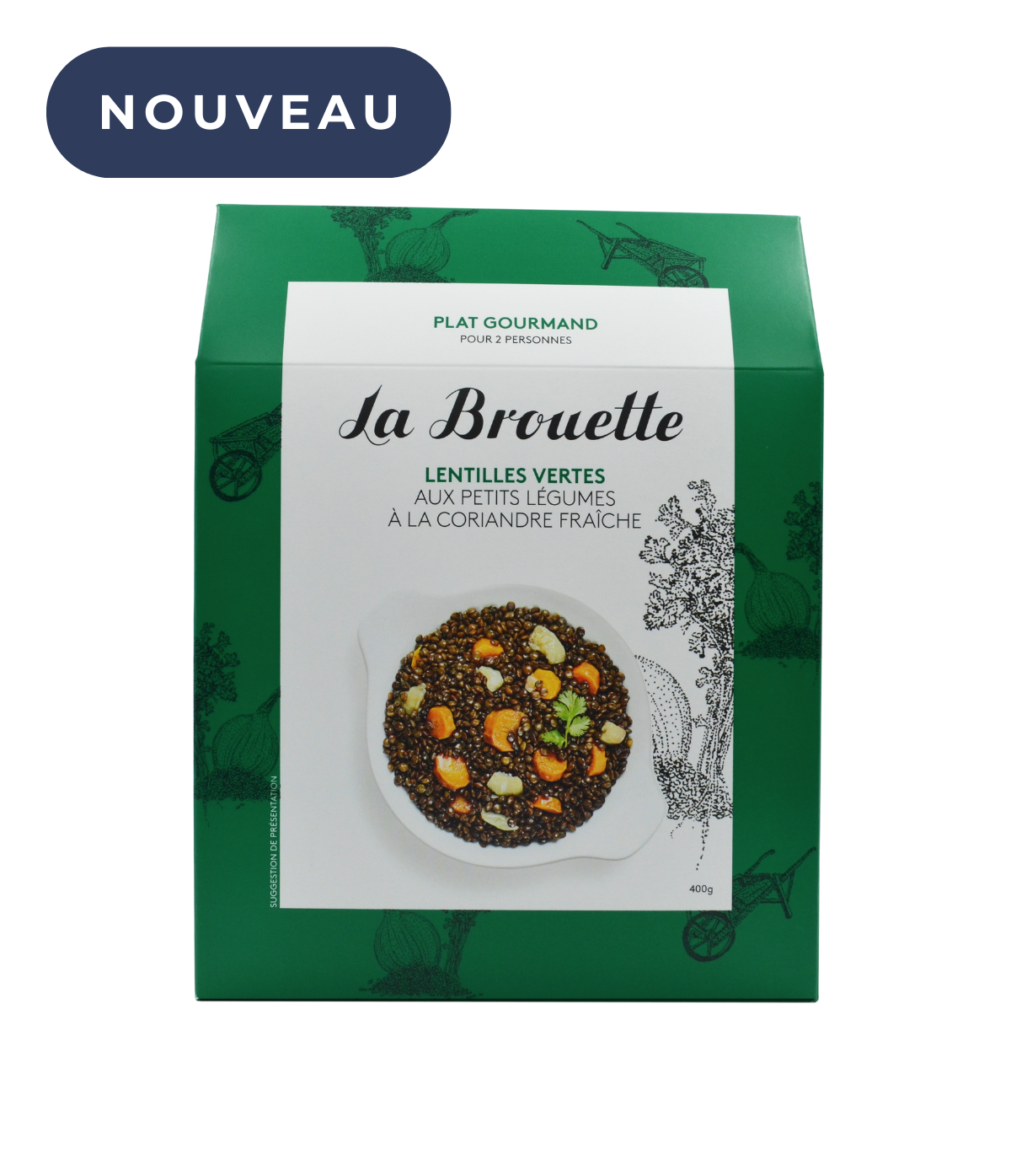 Lentilles vertes aux petits légumes et à la coriandre fraîche